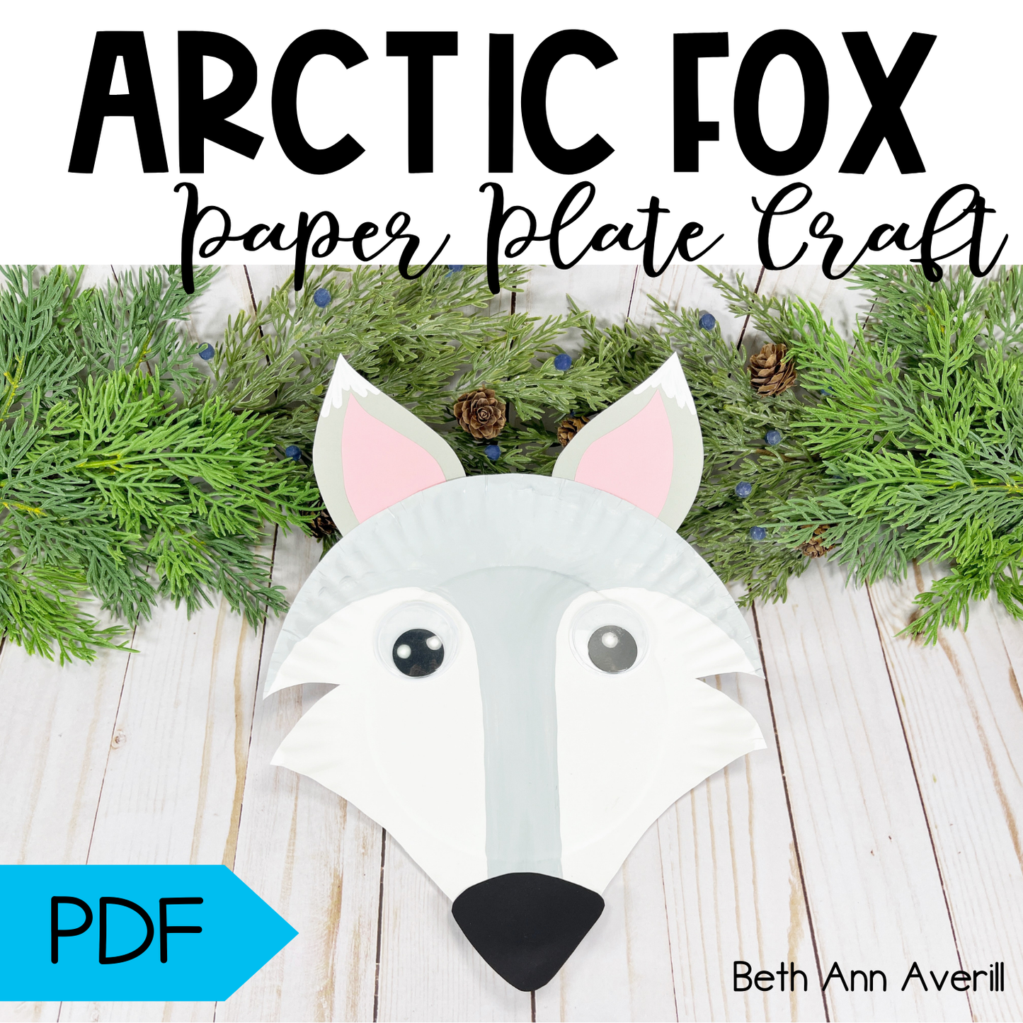 Arctic Fox Paper Plate Craft