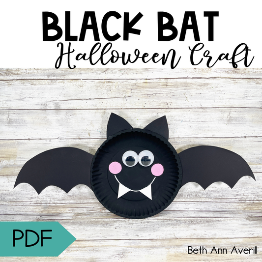 Bat Paper Plate Craft - Halloween Craft