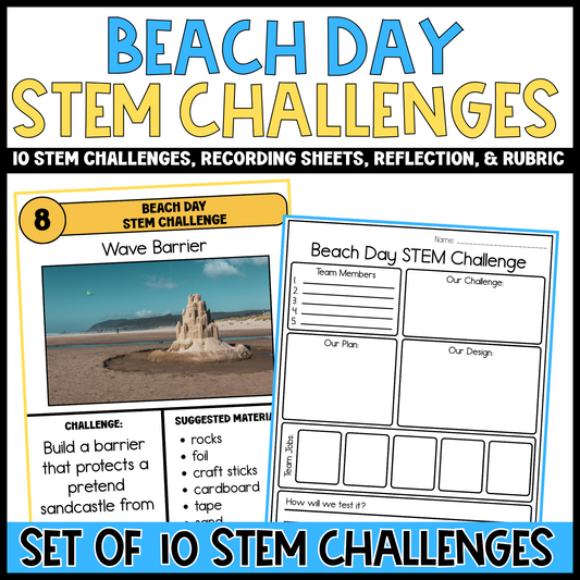 Summer STEM Challenges Bundle | 10 Themed STEM Activities | Science Centers