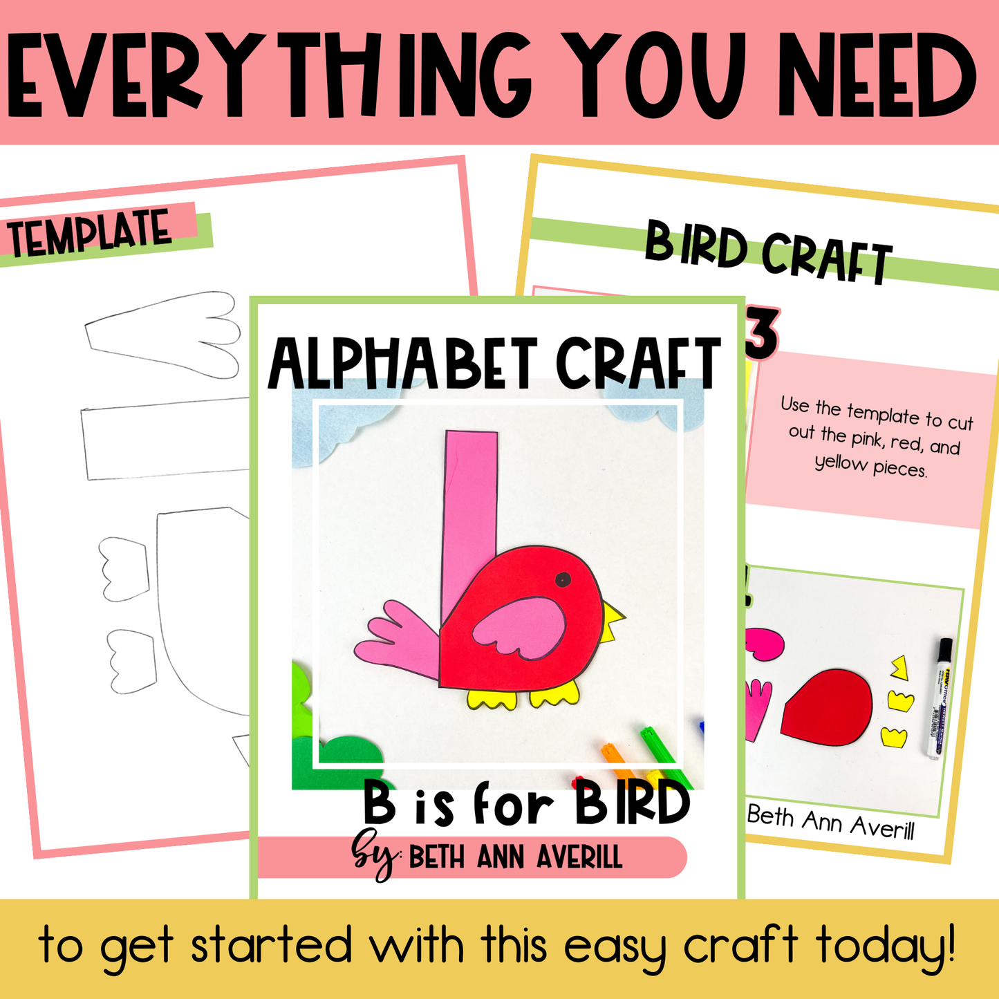 Letter b is for Bird craftivity letter of the week Alphabet Craft