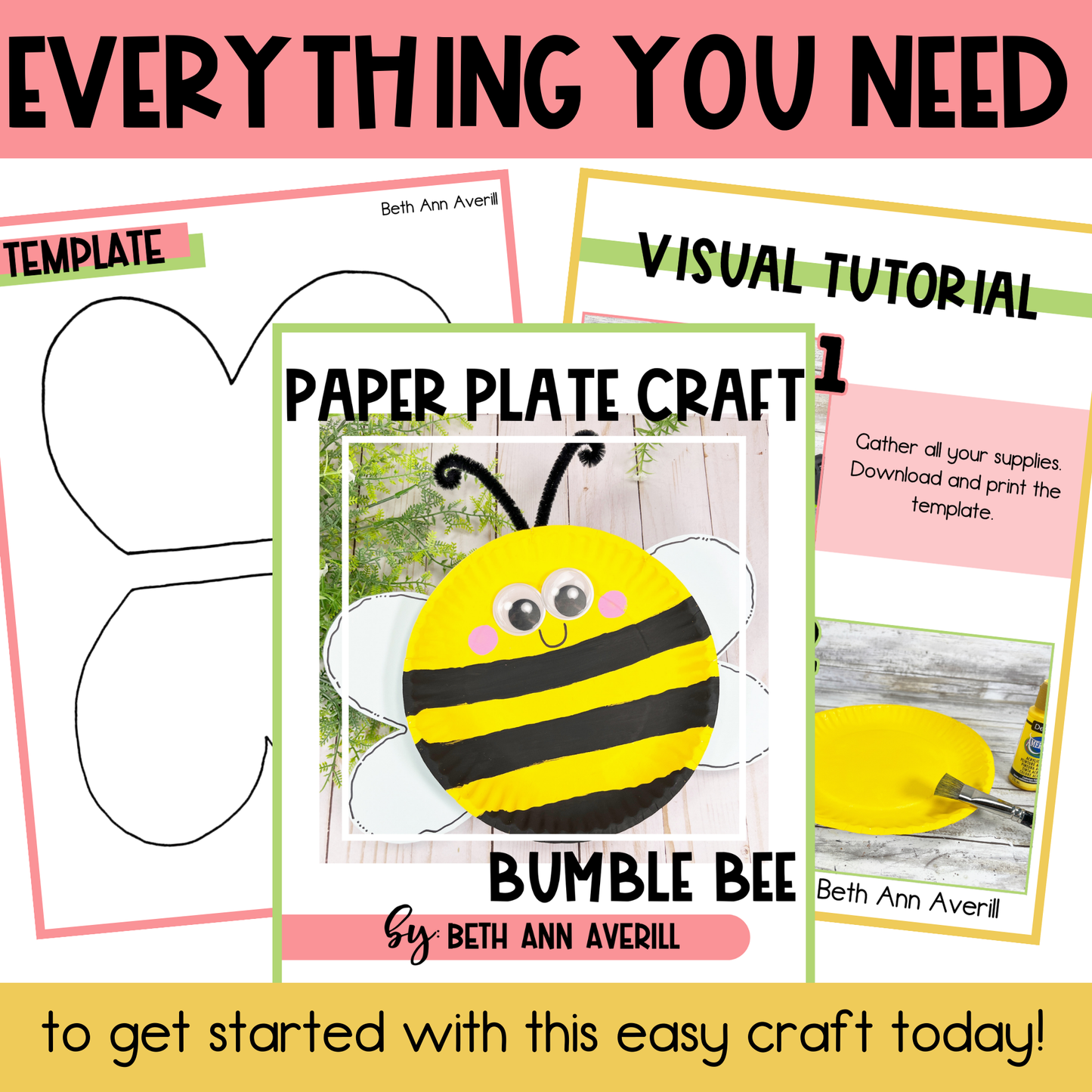 Bumble Bee Paper Plate Craft