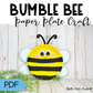 Bee Paper Plate Craft
