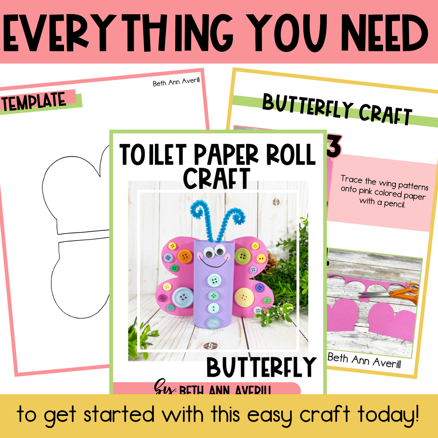 Butterfly Toilet Paper Roll Craft