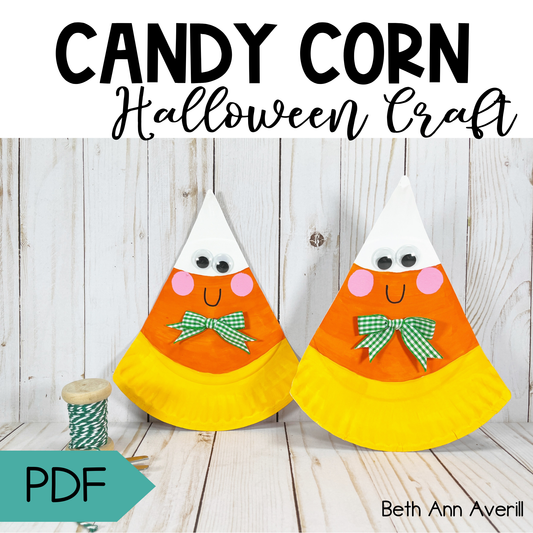 Candy Corn Paper Plate Craft - Halloween Craft