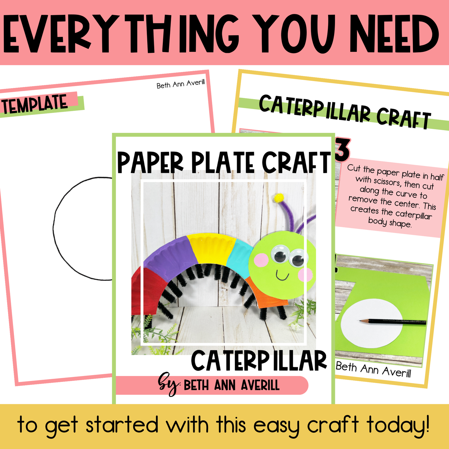 Caterpillar Paper Plate Craft