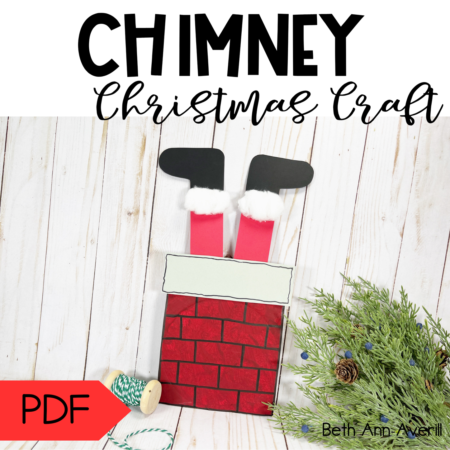 Paper Plate Santa Chimney