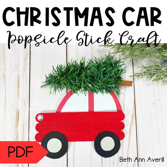 Christmas Car Popsicle Stick Craft