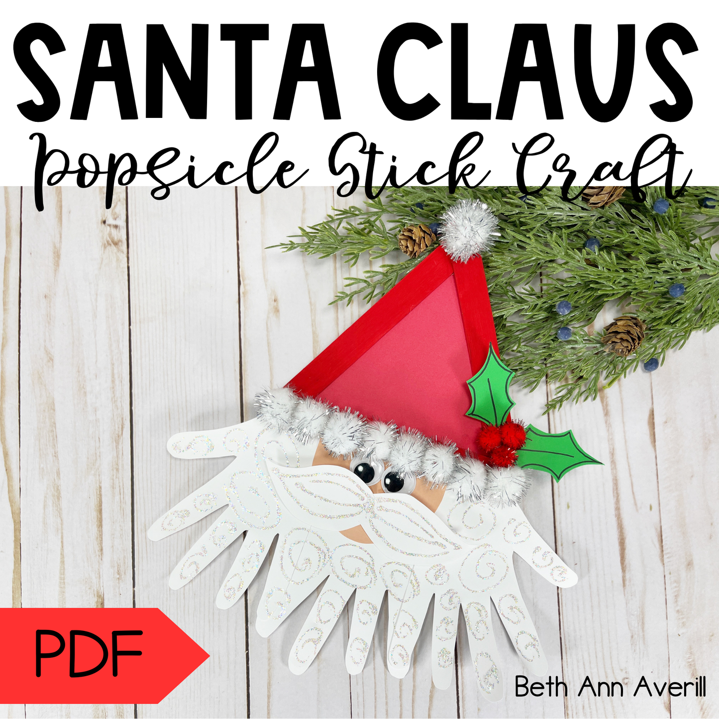 Santa Claus Popsicle Stick Craft