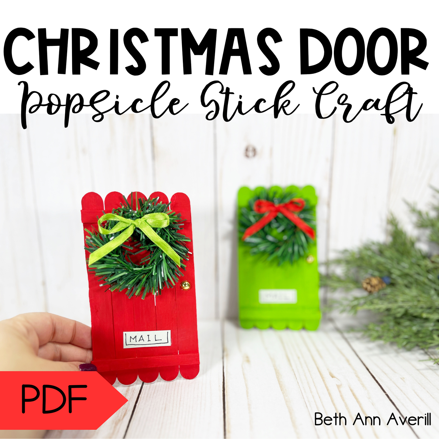 Christmas Door Popsicle Stick Craft