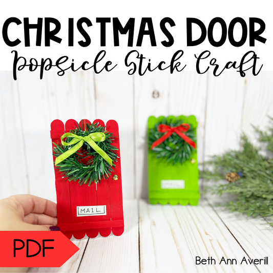 Christmas Door Popsicle Stick Craft