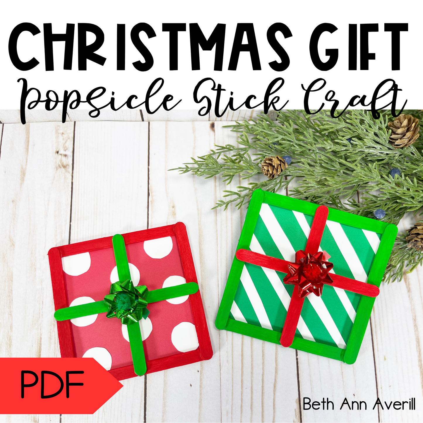 Christmas Gift Popsicle Stick Craft