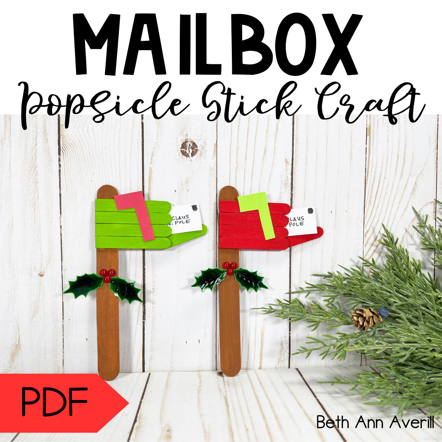 Christmas Mailbox Popsicle Stick Craft