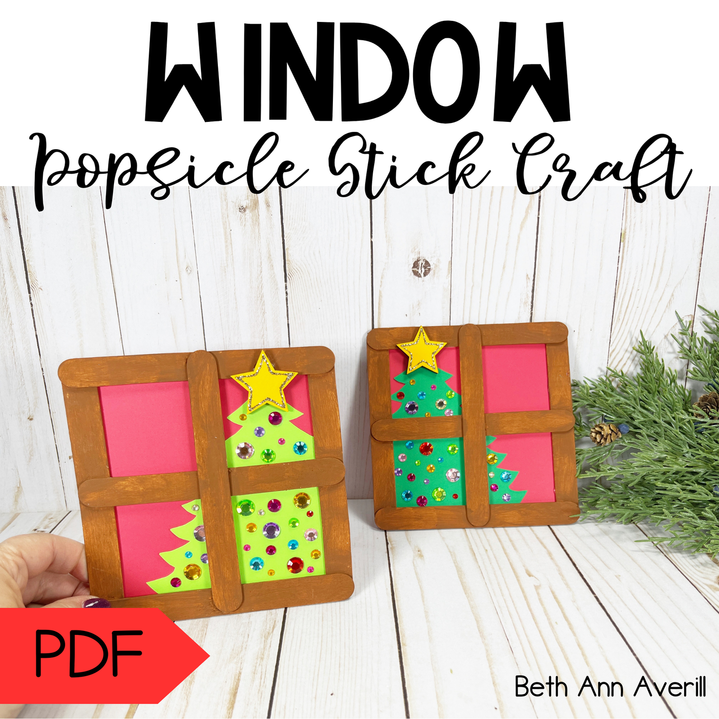 Christmas Window Popsicle Stick Craft