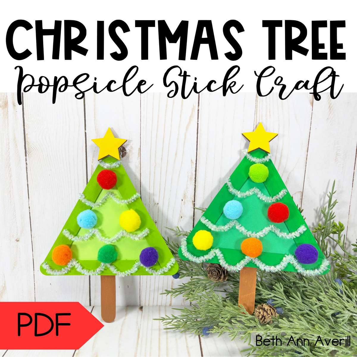 Sitck Tree Christmas Tree Popsicle Stick Craft – Beth Ann Averill