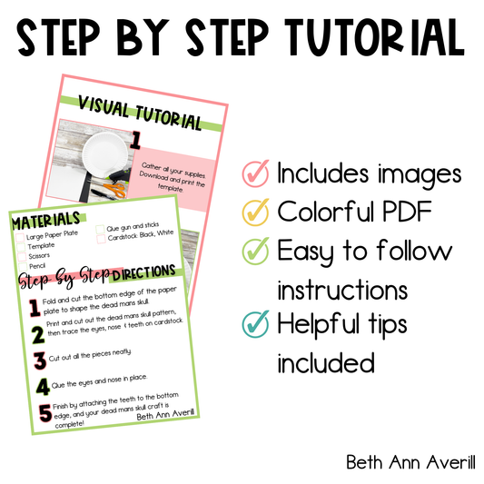 Dead Mans Skull Paper Plate Craft