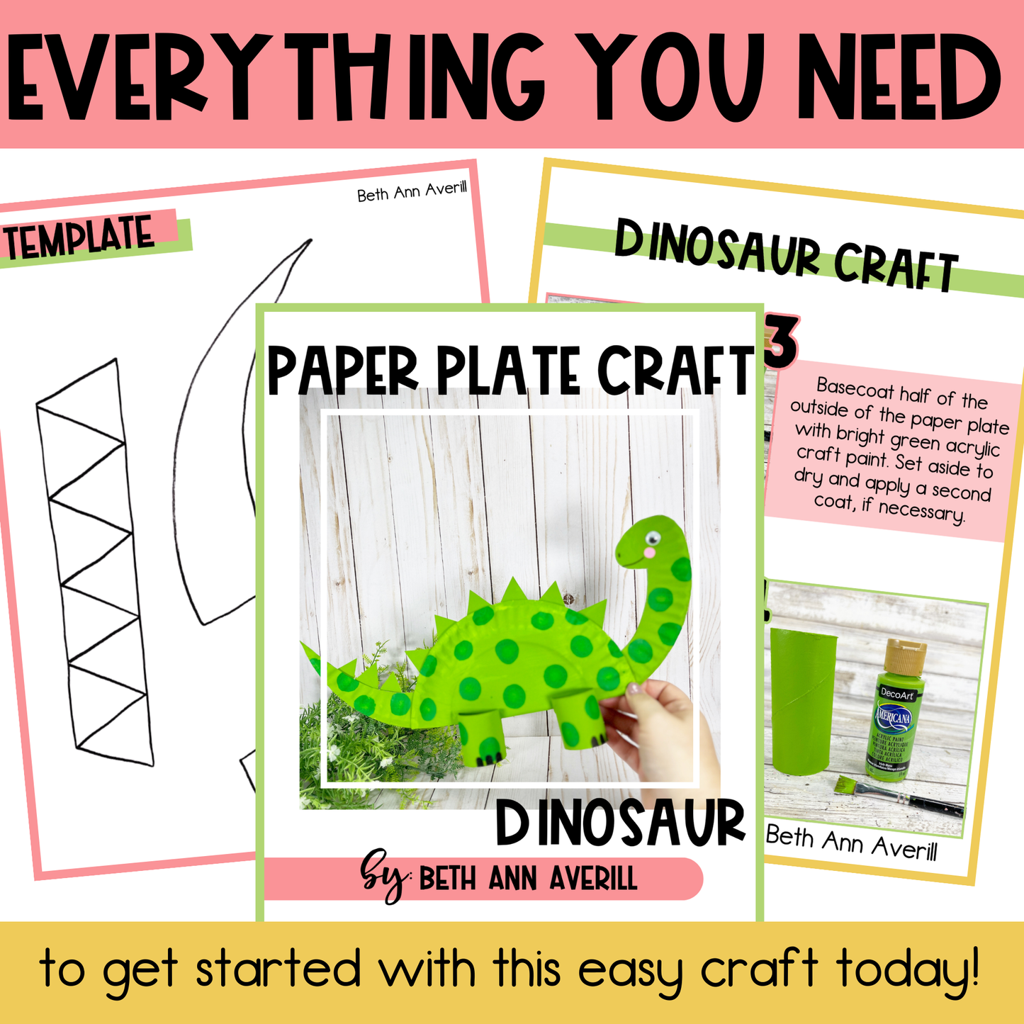 Dinosaur Paper Plate Craft