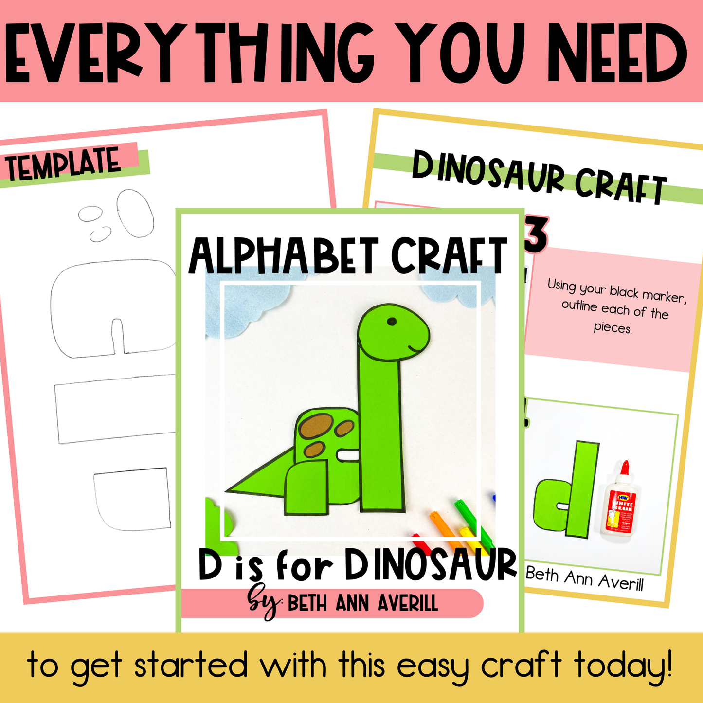Letter d is for dinosaur craftivity letter of the week Alphabet Craft