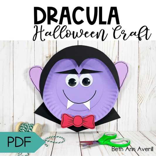 Dracula Paper Plate Craft - Halloween Craft