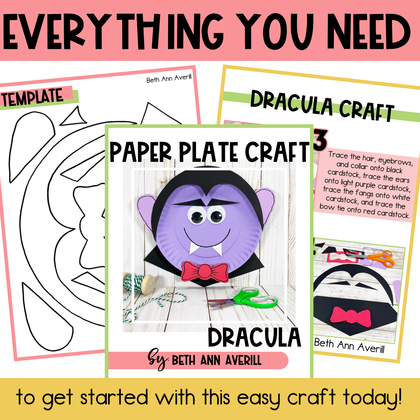 Dracula Paper Plate Craft - Halloween Craft