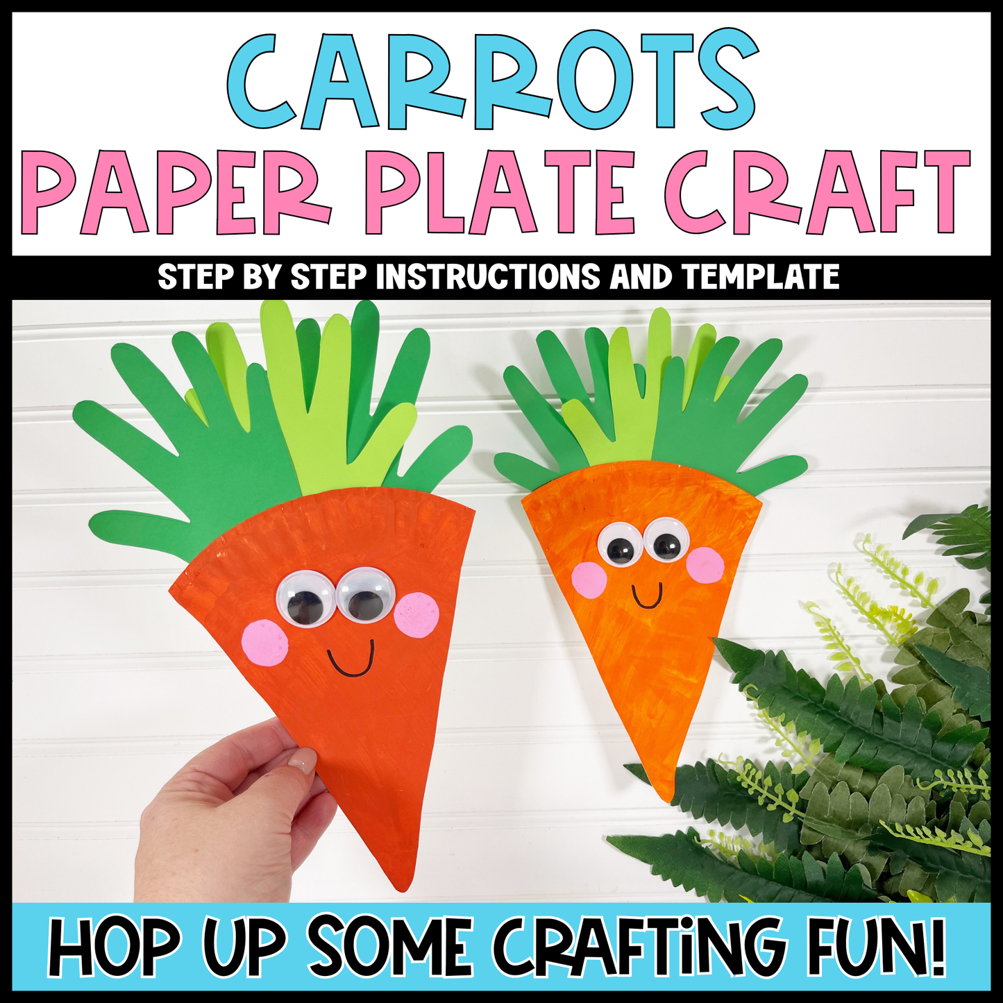 Carrot Paper Plate Easter Craft