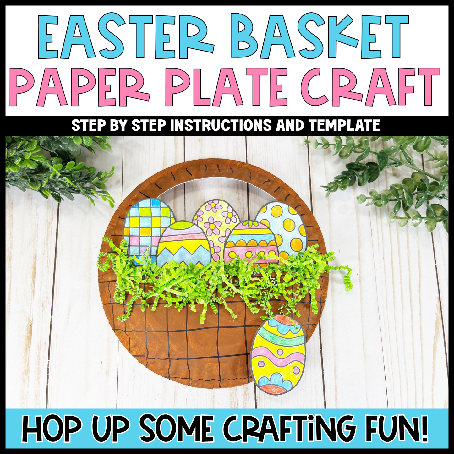 Easter Basket Paper Plate Easter Craft
