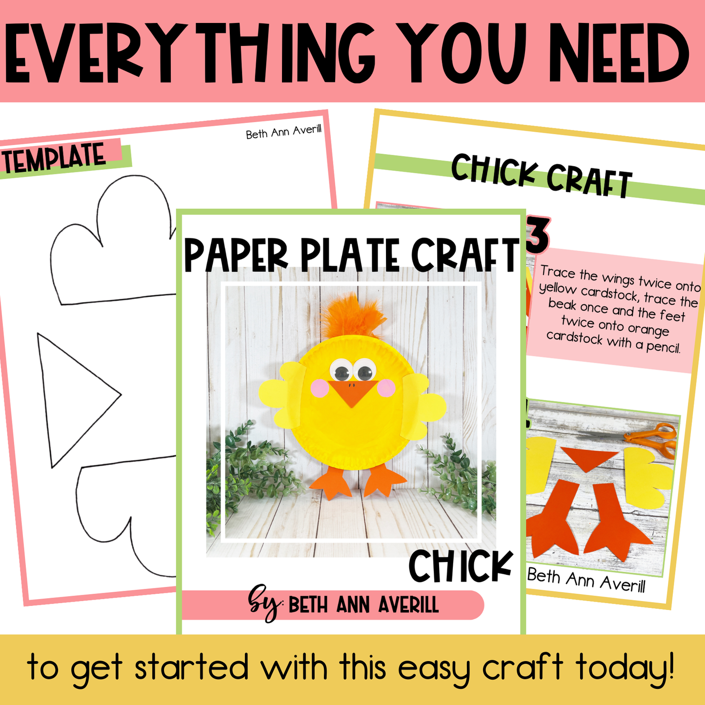 Chick Paper Plate Easter Craft