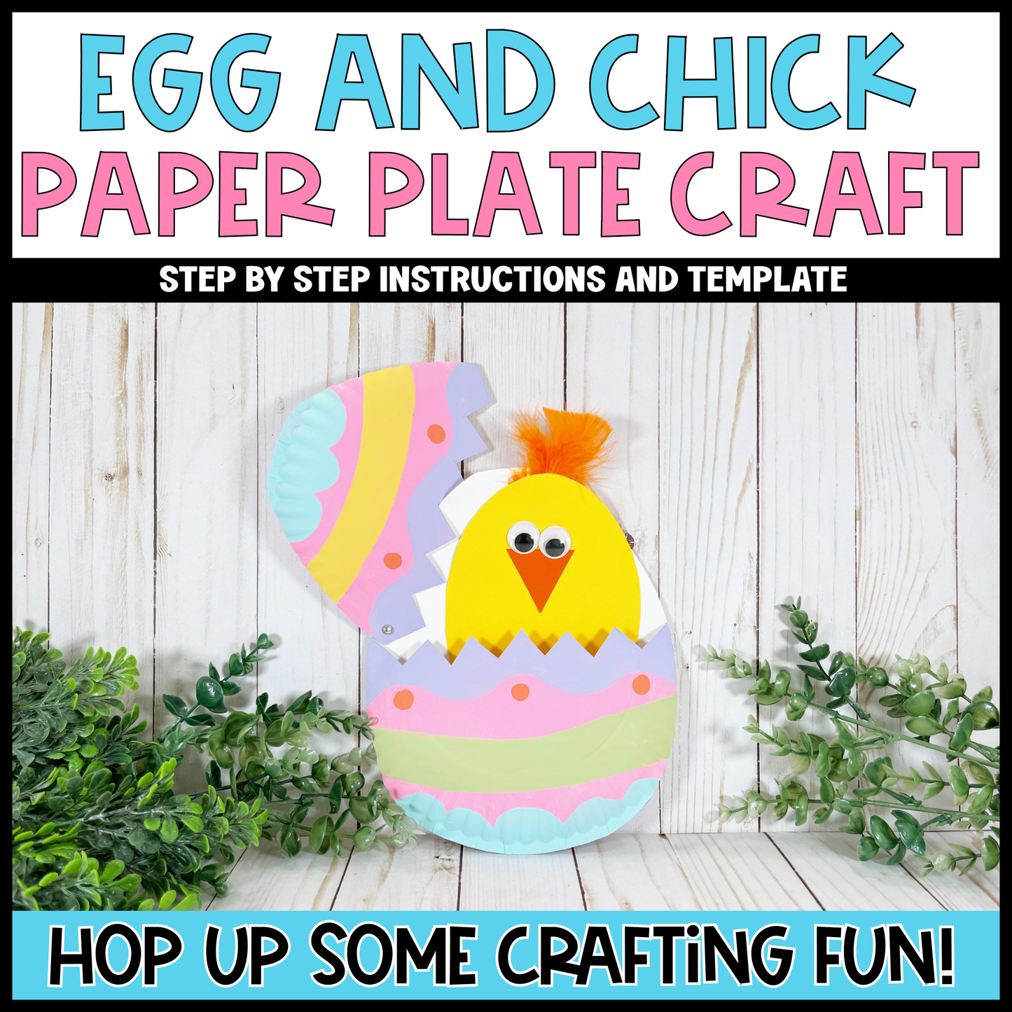 Egg and Chick Paper Plate Easter Craft
