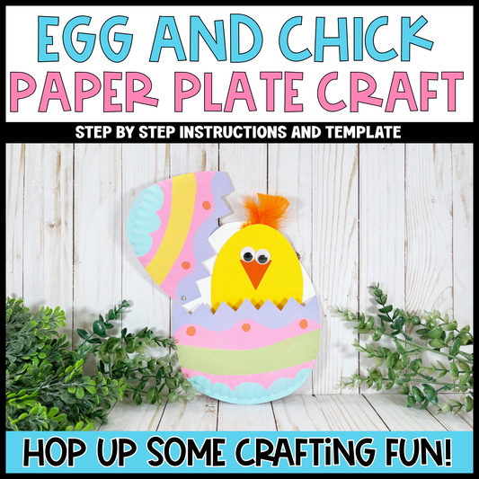 Egg and Chick Paper Plate Easter Craft