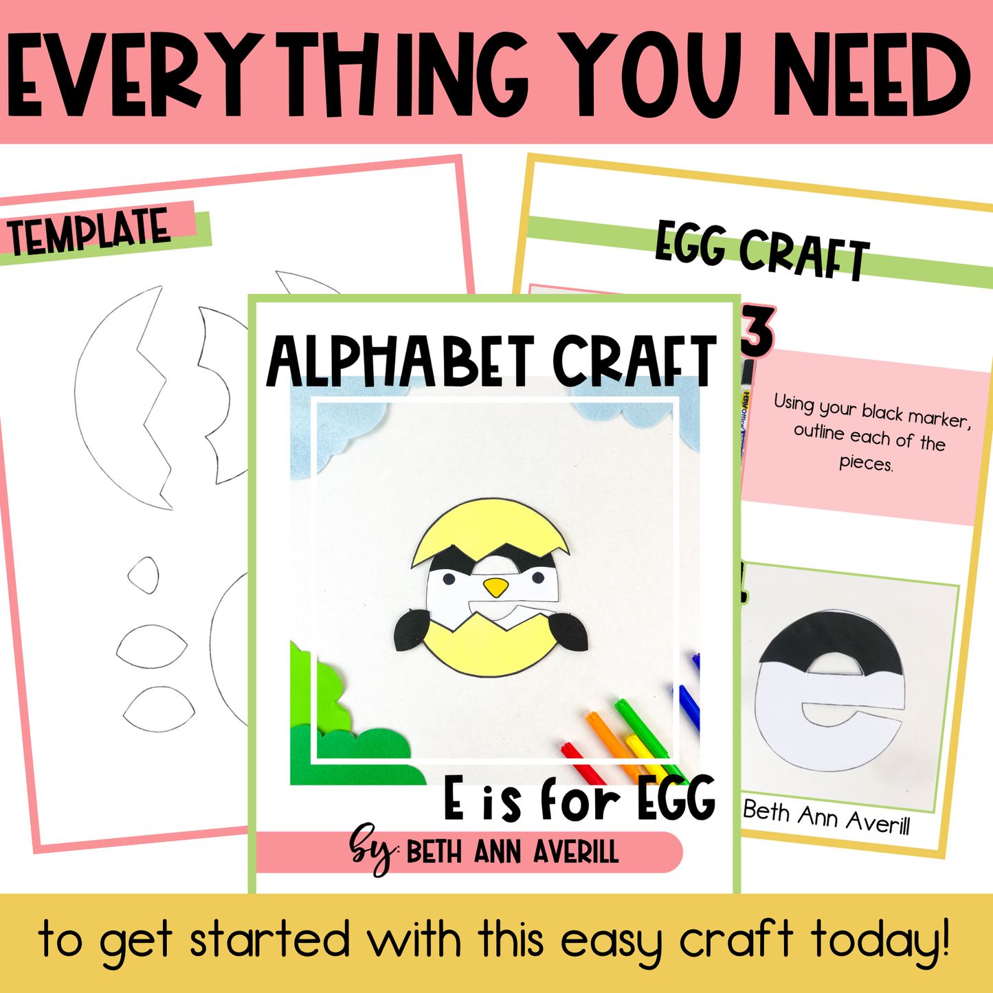 Letter e is for egg craftivity letter of the week Alphabet Craft
