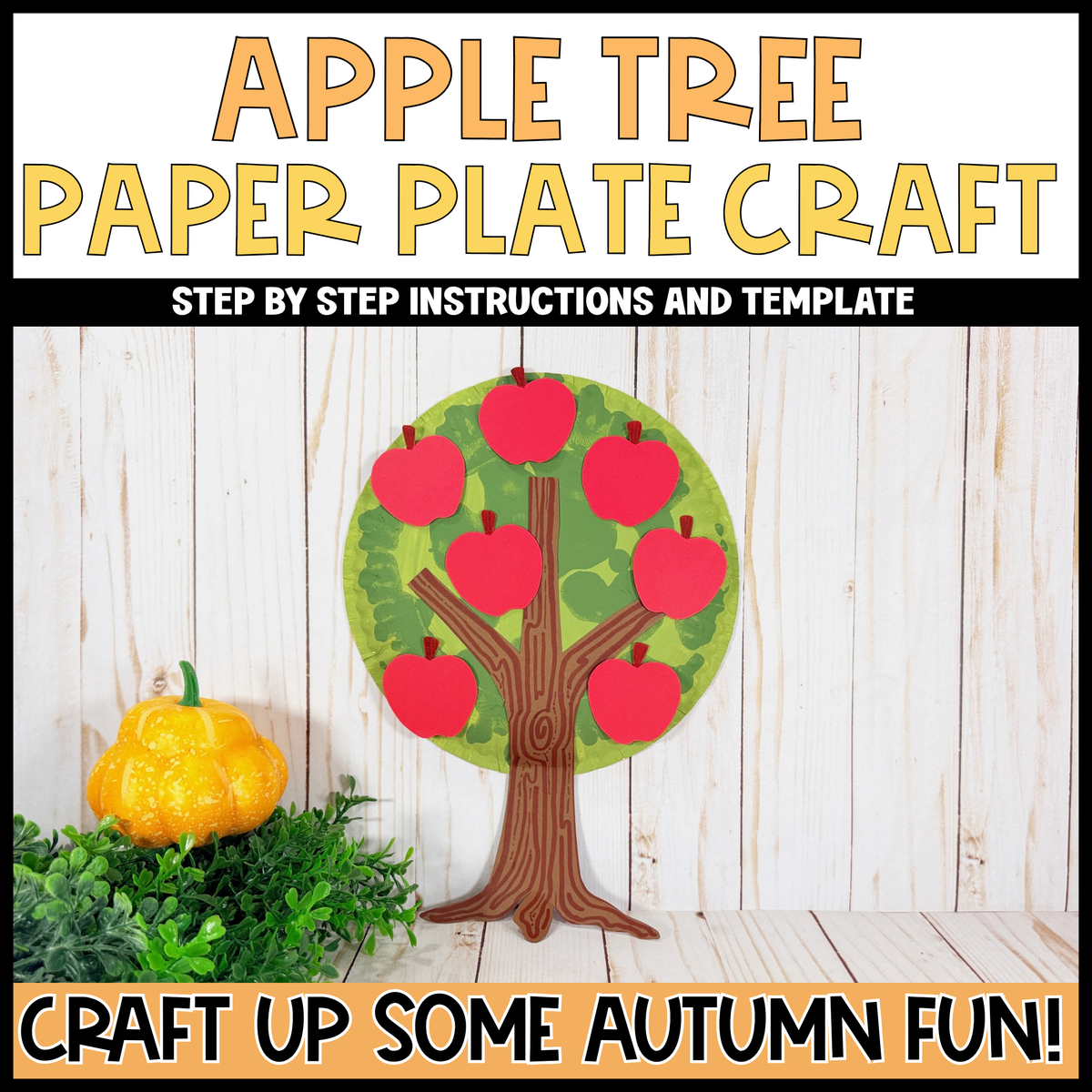 Paper Plate Apple Tree