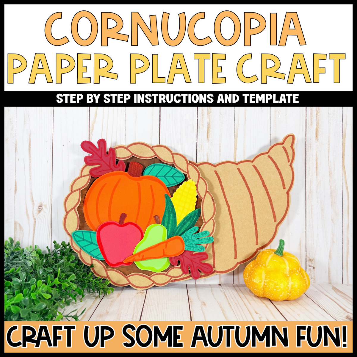 Paper Plate Cornucopia