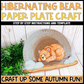 Paper Plate Hibernating Bear
