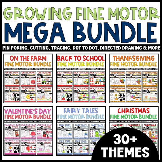 Fine Motor Mega GROWING Bundle | Year Long Fine Motor Activities for Preschool