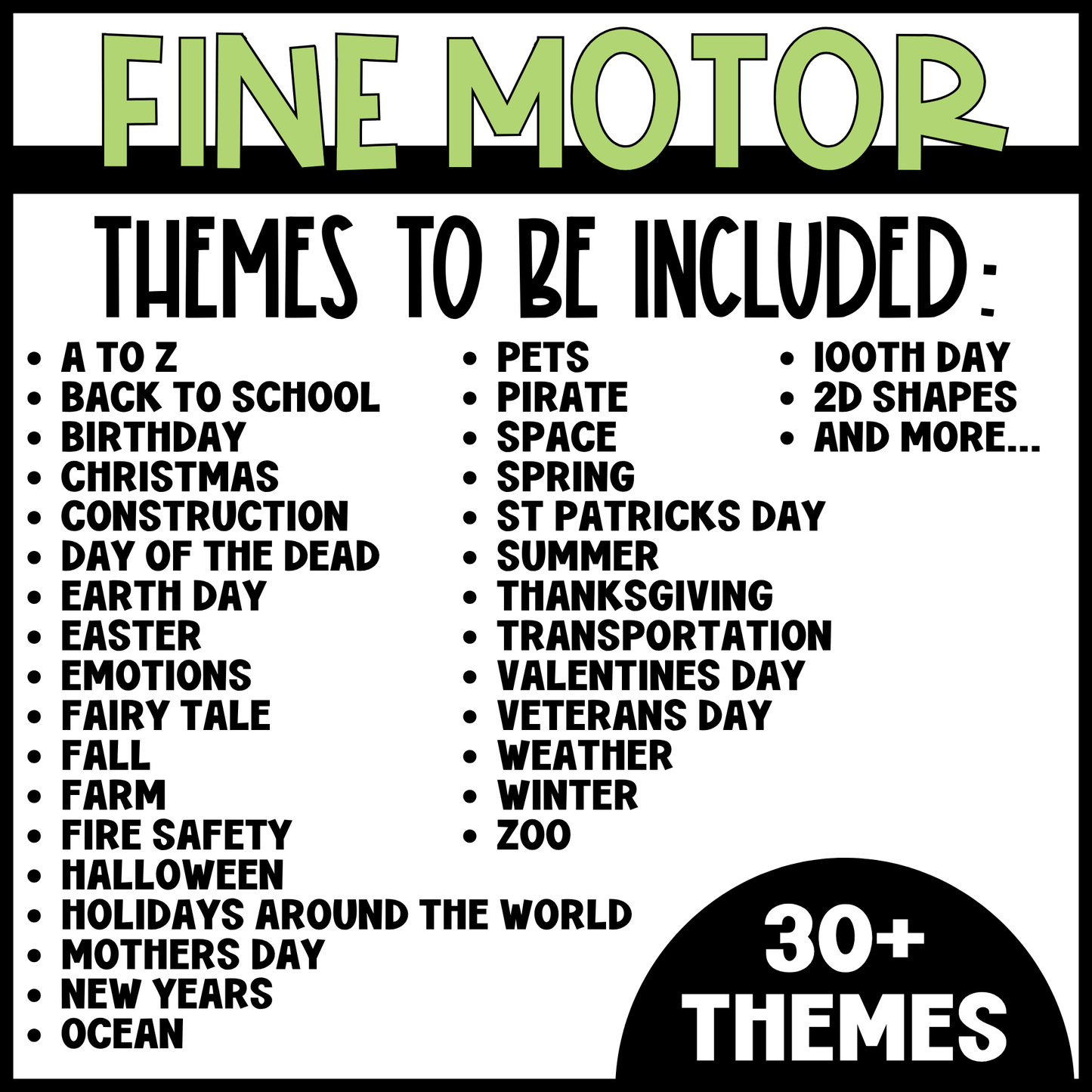 Fine Motor Mega GROWING Bundle | Year Long Fine Motor Activities for Preschool