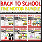 Back to School Fine Motor Bundle Cutting Tracing Drawing Matching Pin Poke Dot