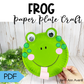 Frog Paper Plate Craft