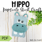Hippo Popsicle Stick Craft