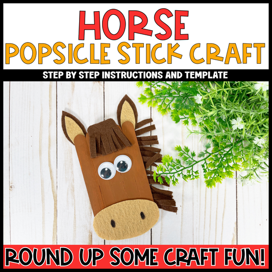 Horse Popsicle Craft - Farm Animal Popsicle Craft