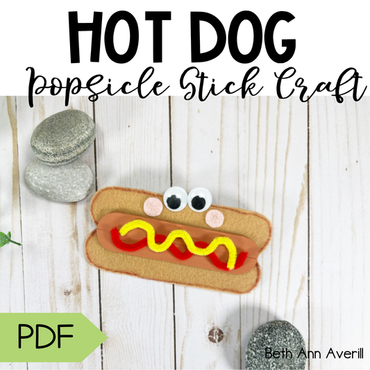 Hot Dog Popsicle Stick Craft
