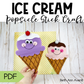 Ice Cream Cone Popsicle Stick Craft