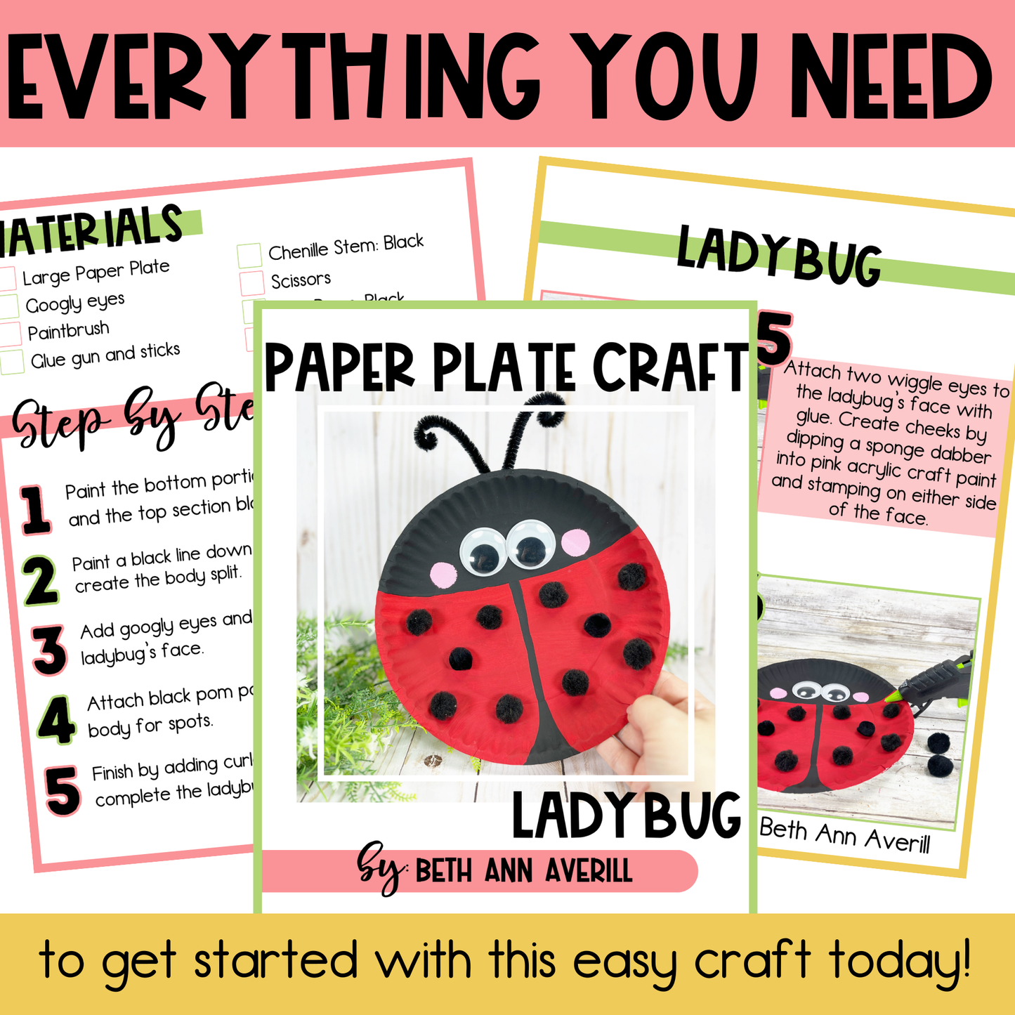 Ladybug Paper Plate Craft