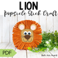 Lion Popsicle Stick Craft