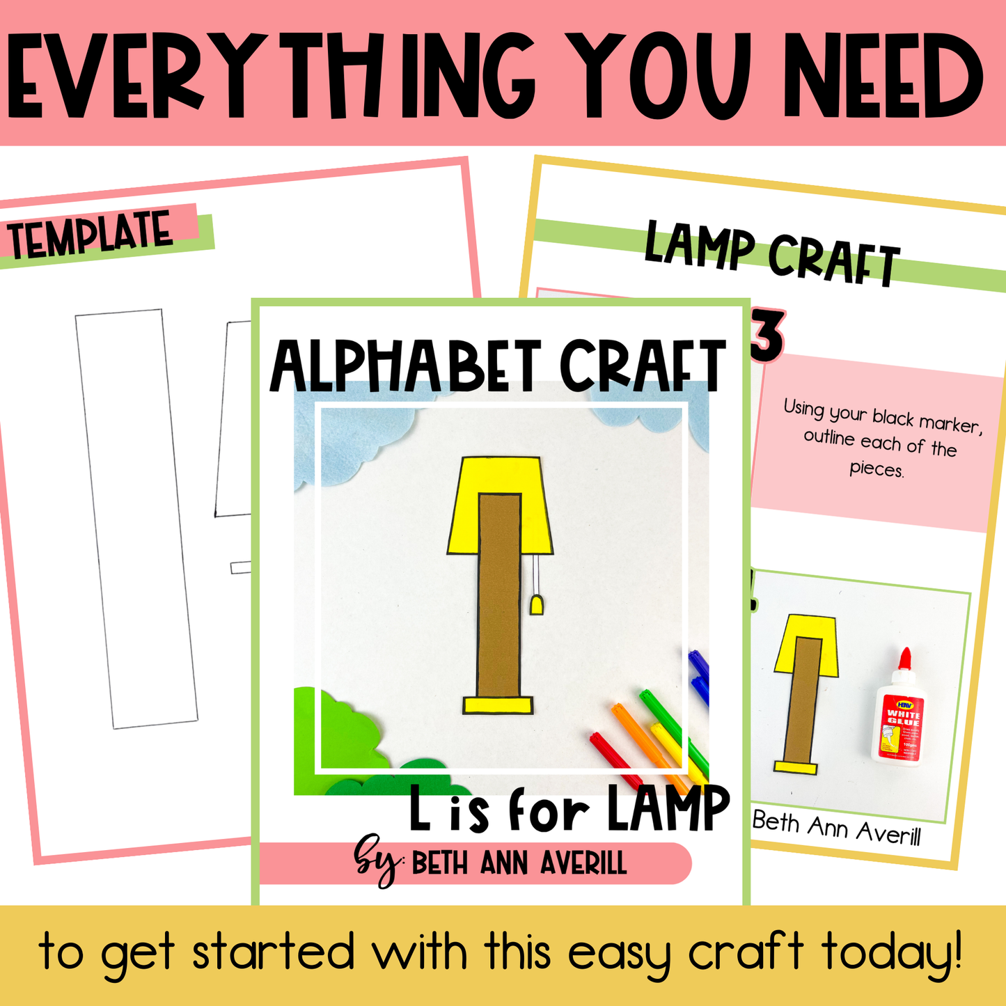 Letter l is for lamp craftivity letter of the week Alphabet Craft