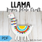Llama Paper Plate Craft