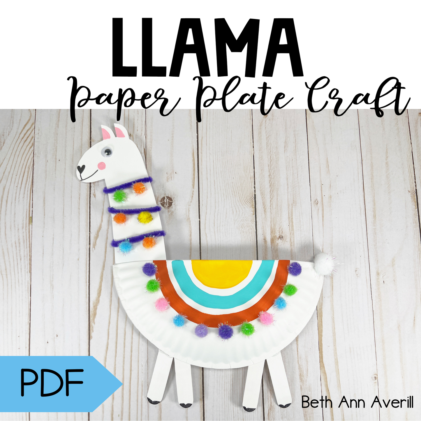 Llama Paper Plate Craft