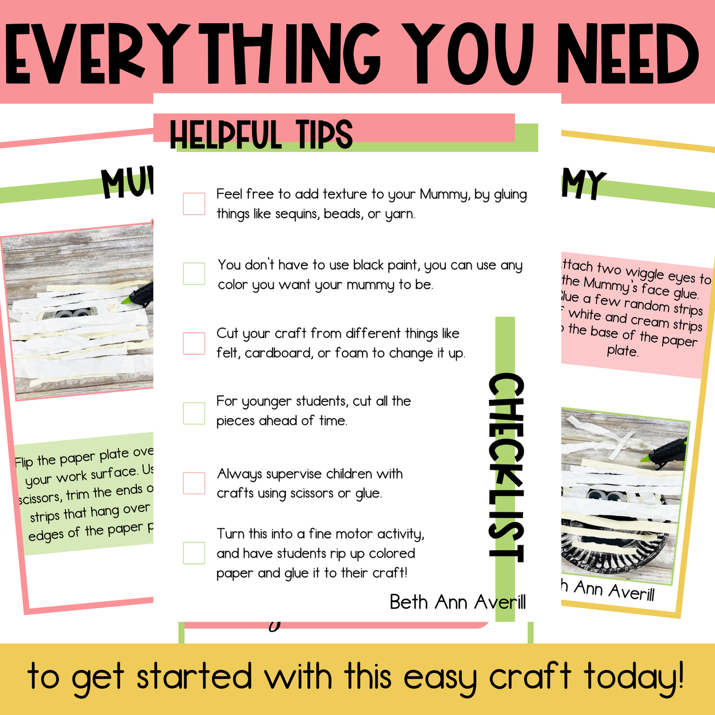Mummy Paper Plate Craft - Halloween Craft
