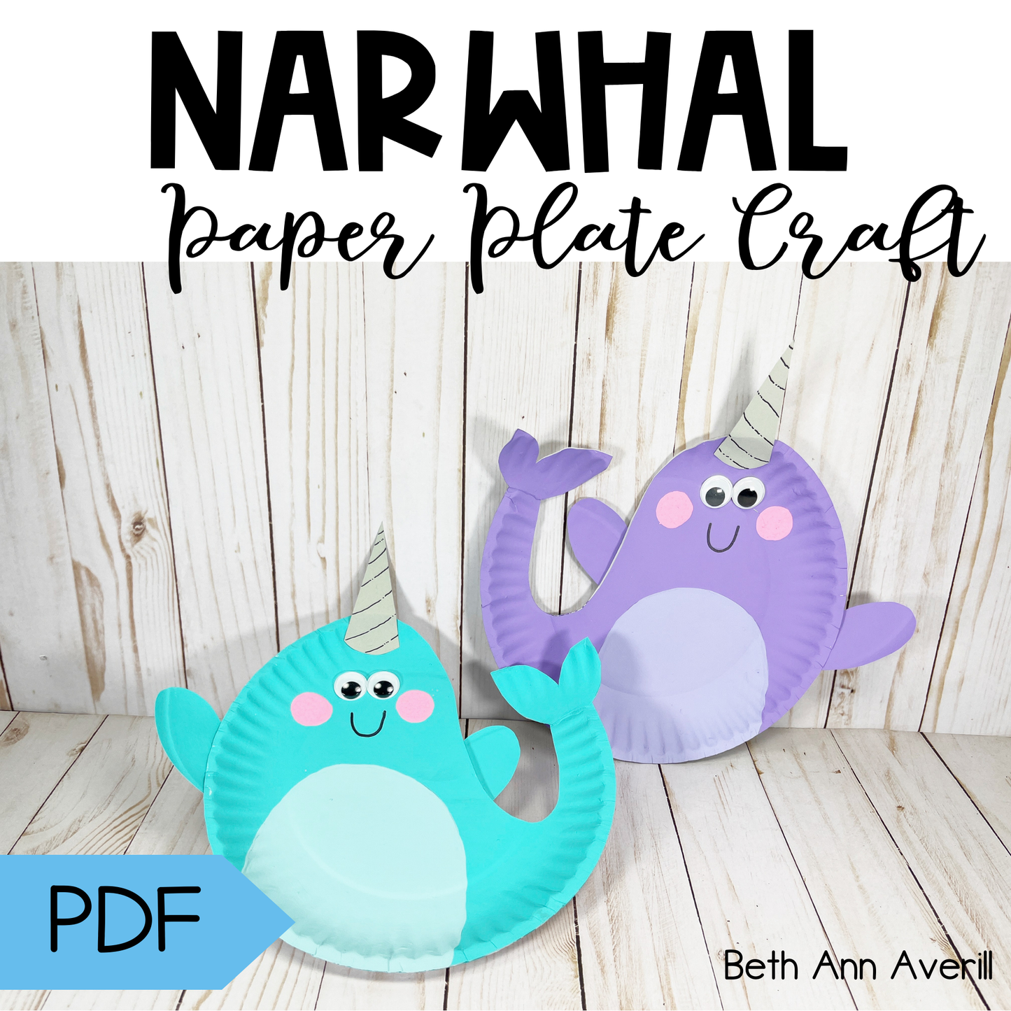 Narwhals Paper Plate Craft
