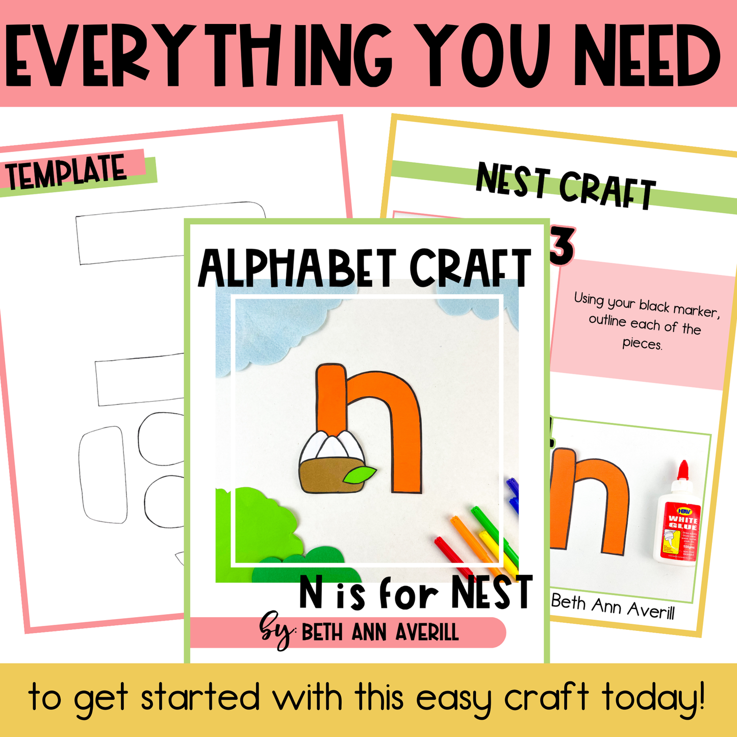 Letter n is for nest craftivity letter of the week Alphabet Craft