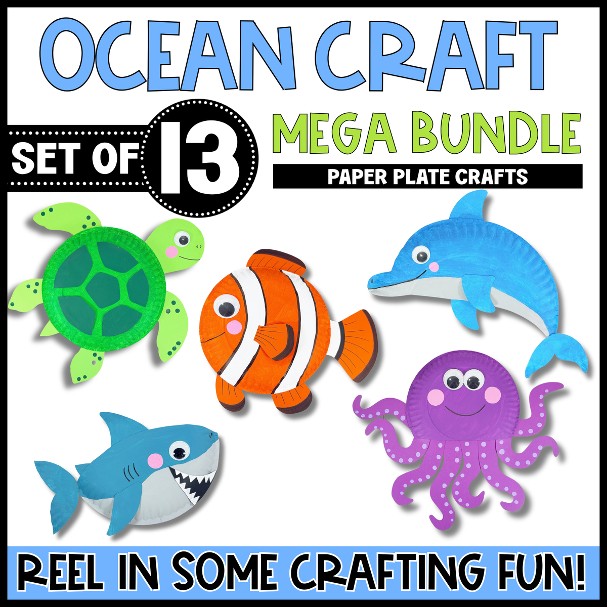 Ocean Paper Plate Craft Bundle