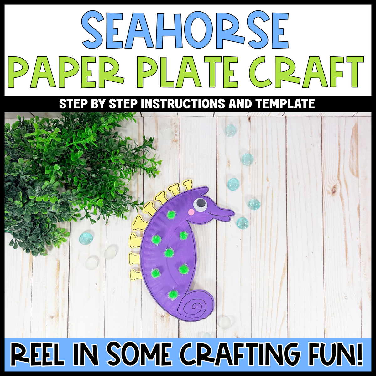 Paper Plate Seahorse